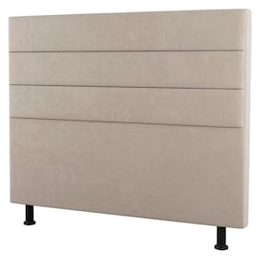 Cabeceira Cama Box Solteiro Malik 90cm Suede Bege - Abmaza
