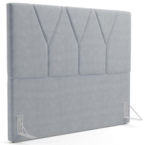 Cabeceira Cama Box Solteiro 100cm Aura Suede W01 Cinza - Mpozenato