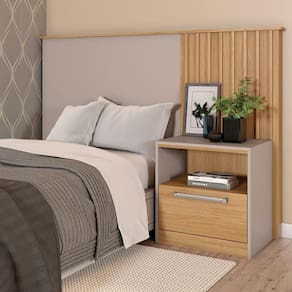 Cabeceira Para Cama De Solteiro Oberon Marrom Caemmun