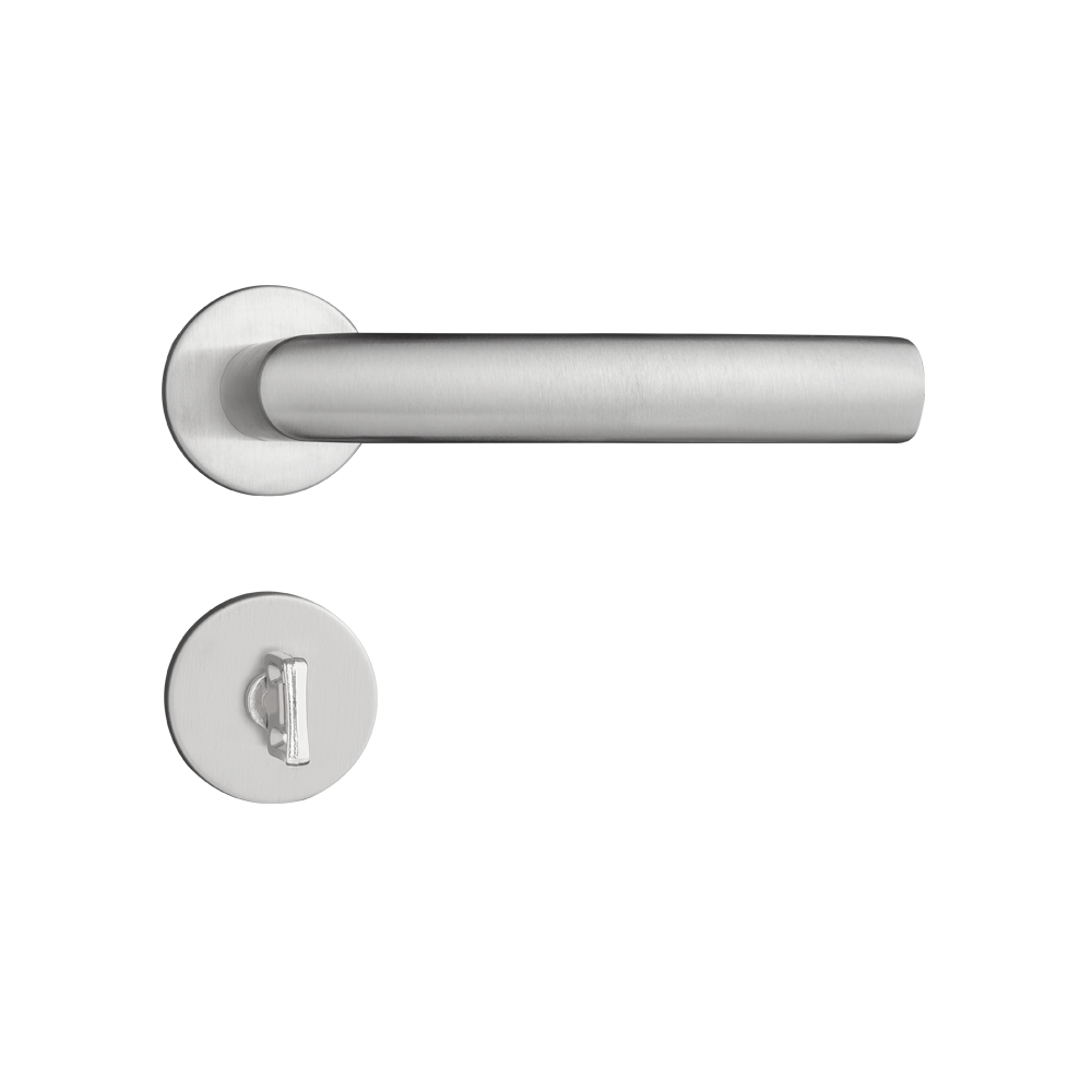 Fechadura Luma Banheiro Roseta Redonda Escovada Pado