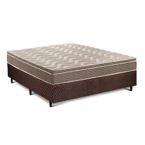 Cama Box Casal: Colchão Espuma Paropas D33/EP Anatômico Confort Ultra Firme + Base CRC Fantasy Brown(138x188)