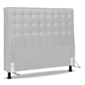 Cabeceira Cama Box Casal Ciara 140cm Botonê Com Frame Sintético Branco