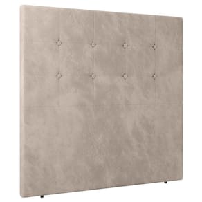 Cabeceira Cama Box Casal Luana 140cm Veludo Bege