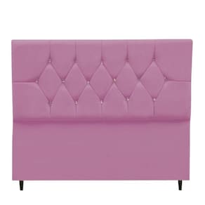 Cabeceira Estofada Cama Box King 195 Cm Geovana Suede Rosê