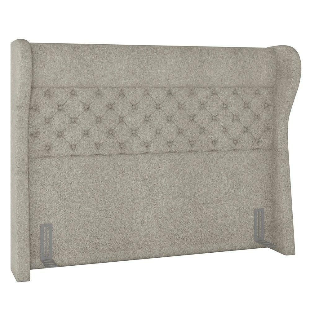 Cabeceira Cama Box Casal 140cm Trinidad P02 Boucle Cru - Mpozenato