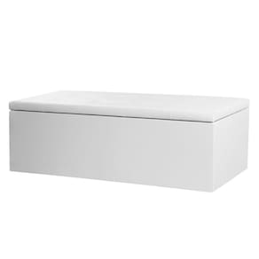 Calçadeira Recamier Baú Casal 1,40m Berlim Corano Branco
