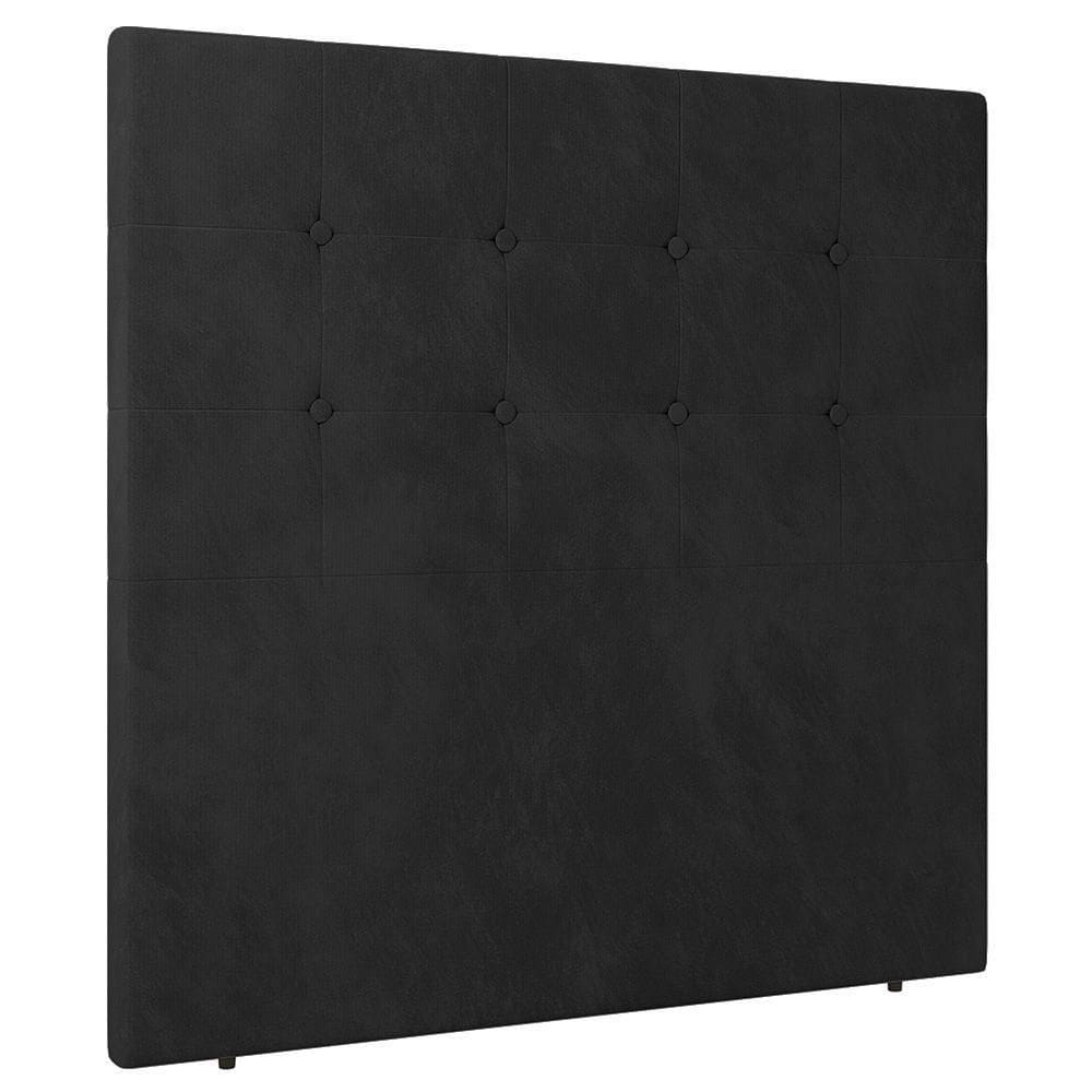 Cabeceira Cama Box Solteiro Luana 90cm Veludo Preto - Abmaza