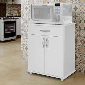 Armário De Cozinha 302 Branco 2 Portas 1 Gaveta Benetil Cor:branco