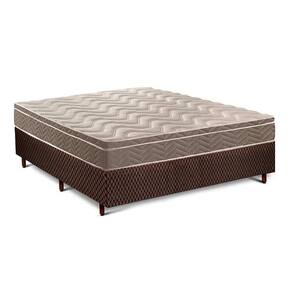 Cama Box Casal: Colchão Ortopédico Paropas D33/EP Anatômico Confort Ultra Firme + Base CRC Fantasy Brown(138x188)