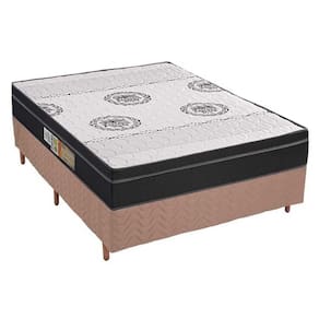 Cama Box Casal: Colchão Anatômico Polar D28/EP Orthoface Firme + Base CRC Suede Clean(138x188)
