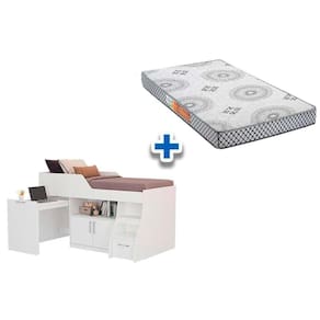 Colchão Pérola Polar + Cama Multifunção Bianca II Branco