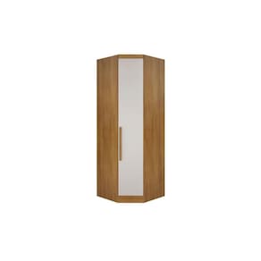 Guarda Roupa Closet de Quarto Canto Oblíquo Rizon c/ 1 Porta Freijo Cumaru c/ Fendi - Novo Horizonte