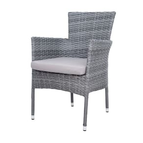 Poltrona Em Rattan Davos Na Cor Cinza Para área Externa - Waw Design