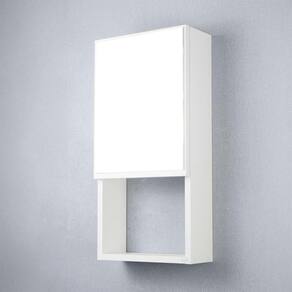 Armário Para Banheiro Com Espelho Mênfis Branco 27cm