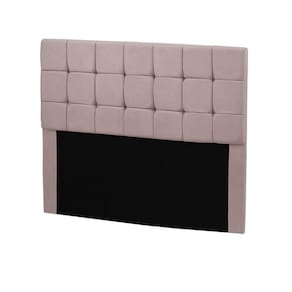 Cabeceira Julia Estofada King Size 195cm Em Veludo Rose Star Confort Rose