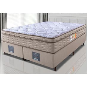 Cama Box Queen Colchão Ortopédico + Box 158x198x67 One Face Espuma D33 Dourado