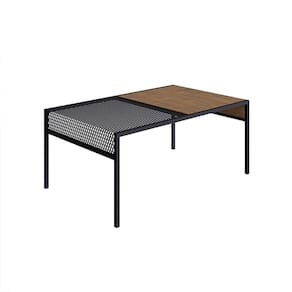 Mesa De Centro York 80cm Estrutura Preto Fosco - Vermont