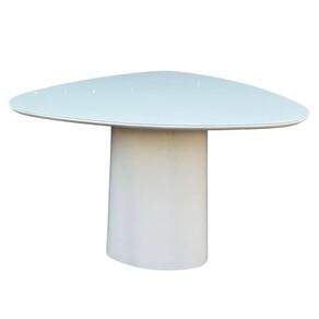 Mesa De Jantar Cone Orgânica Redonda 90x93 Cm Laqueado Off White