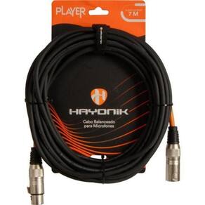 Cabo Para Microfone Player Xlr F X Xlr M 7M Preto Hayonik