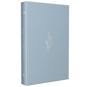 Bíblia NVI, Capa Dura, Azul, Econômica, Tulipa
