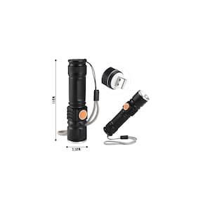 Lanterna portátil LED portátil USB recarregável 500LM