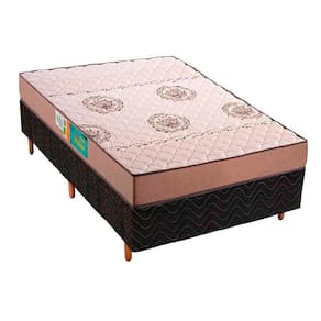 Cama Box Solteiro: Colchão Espuma D33 Polar Pérola + Base CRC Fantasy Black(88x188)