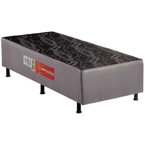Cama Box Conjugado Solteiro: Colchão Ortopédico UniPremium Black (88x188x40) Polar