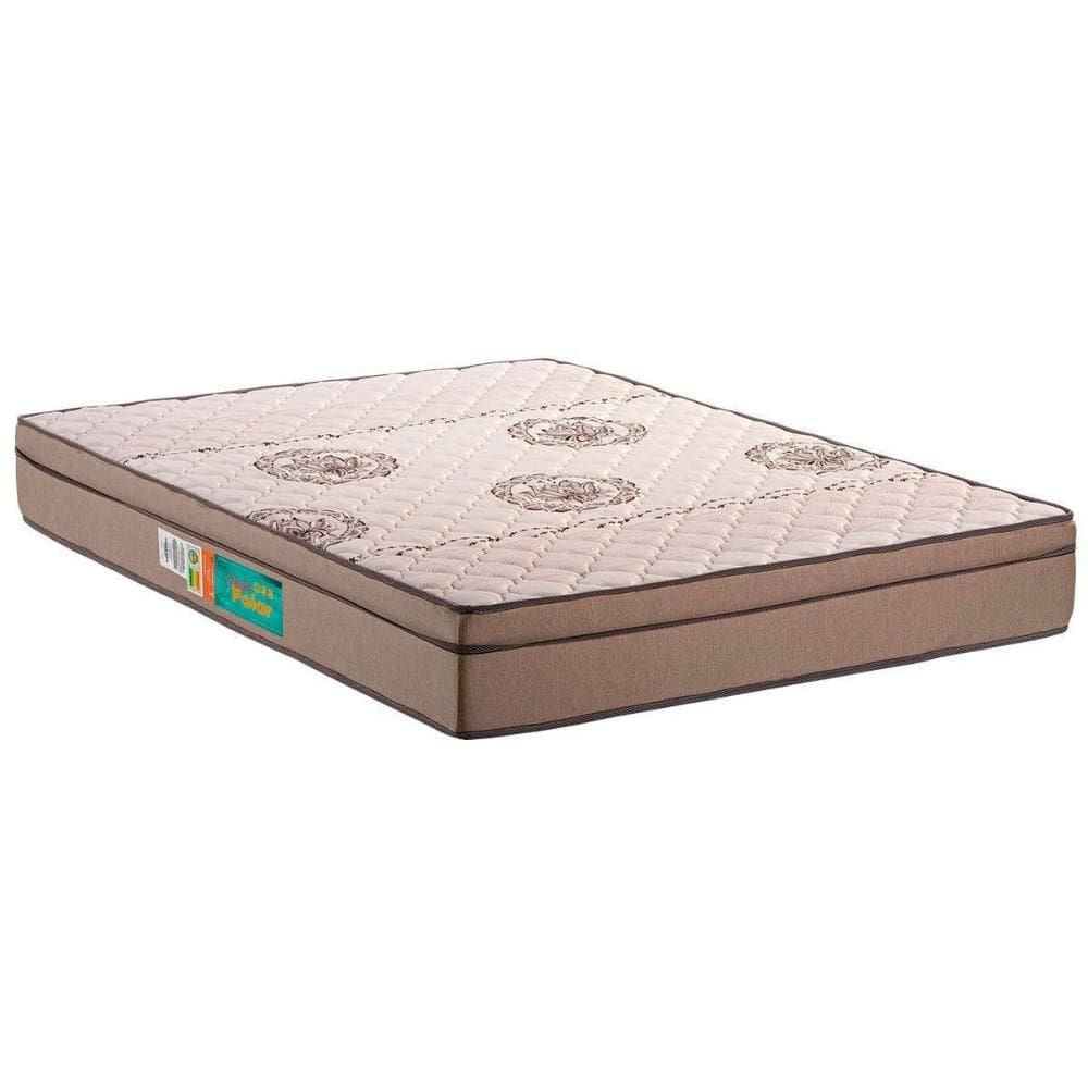 Colchão Casal Espuma D33 Pérola Euro Pillow Brown (138x188x24) - Polar