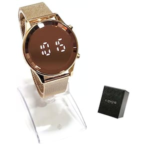 Relógio Lince Feminino Digital Led Rosé Casual LDR4648L RXRX