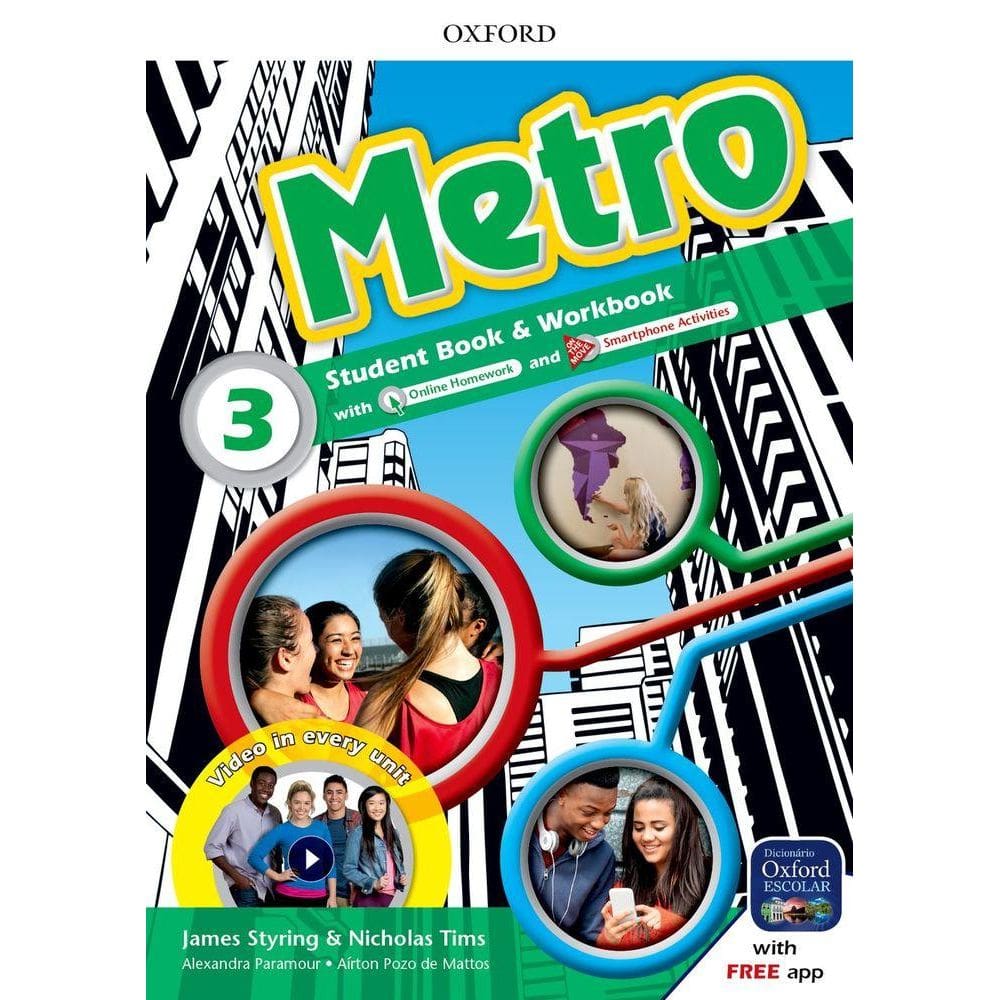 Metro 3 - Student`s Book With Workbook And Online Homework & Smartphone Activities