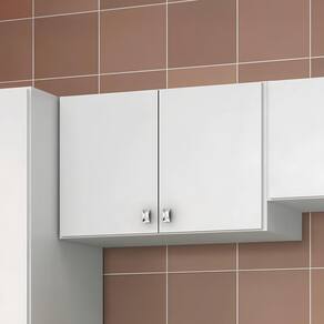 Armário Aéreo para Cozinha com 2 Portas 63x45cm Branco Tecno Mobili