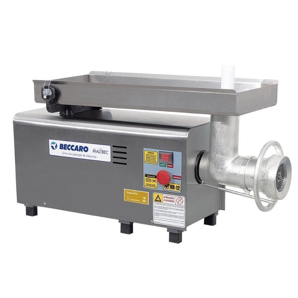 Picador De Carne Monofásico Boca 22 Pbm22i Beccaro Picador Boca 22 Inox Bivolt