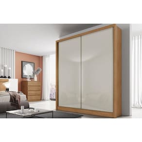 Guarda Roupa Solteiro 2 Portas e 3 Gavetas Thor/Dante Freijo Cumaru c/ Fendi - Novo Horizonte