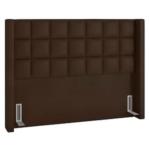 Cabeceira Cama Box King 195cm Pisa P02 Sintético Marrom - Mpozenato