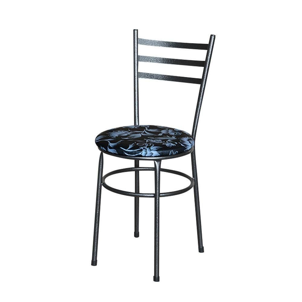 Cadeira Para Mesa Epoxi Preta Craqueada Assento Floral Cor:floral Preto