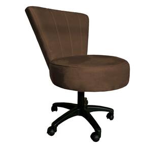 Cadeira Mocho Costurado Elegância Veludo Base Giratória - Pallazio Marrom