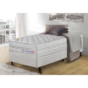 Conjunto Cama Box Solteiro Com Molas Ensacadas Cama Inbox Wonderful 88x188x71