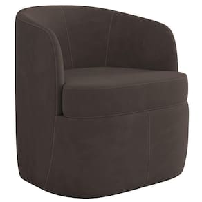 Kit 2 Poltronas Giratória Decorativa Para Sala Dandara K04 Veludo Marrom - Mpozenato