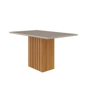Kit Sala Jantar Ana 130X80 4 Cadeiras Maia Cimol Nature Off White Gengibre Nature Offwhite Gengibre