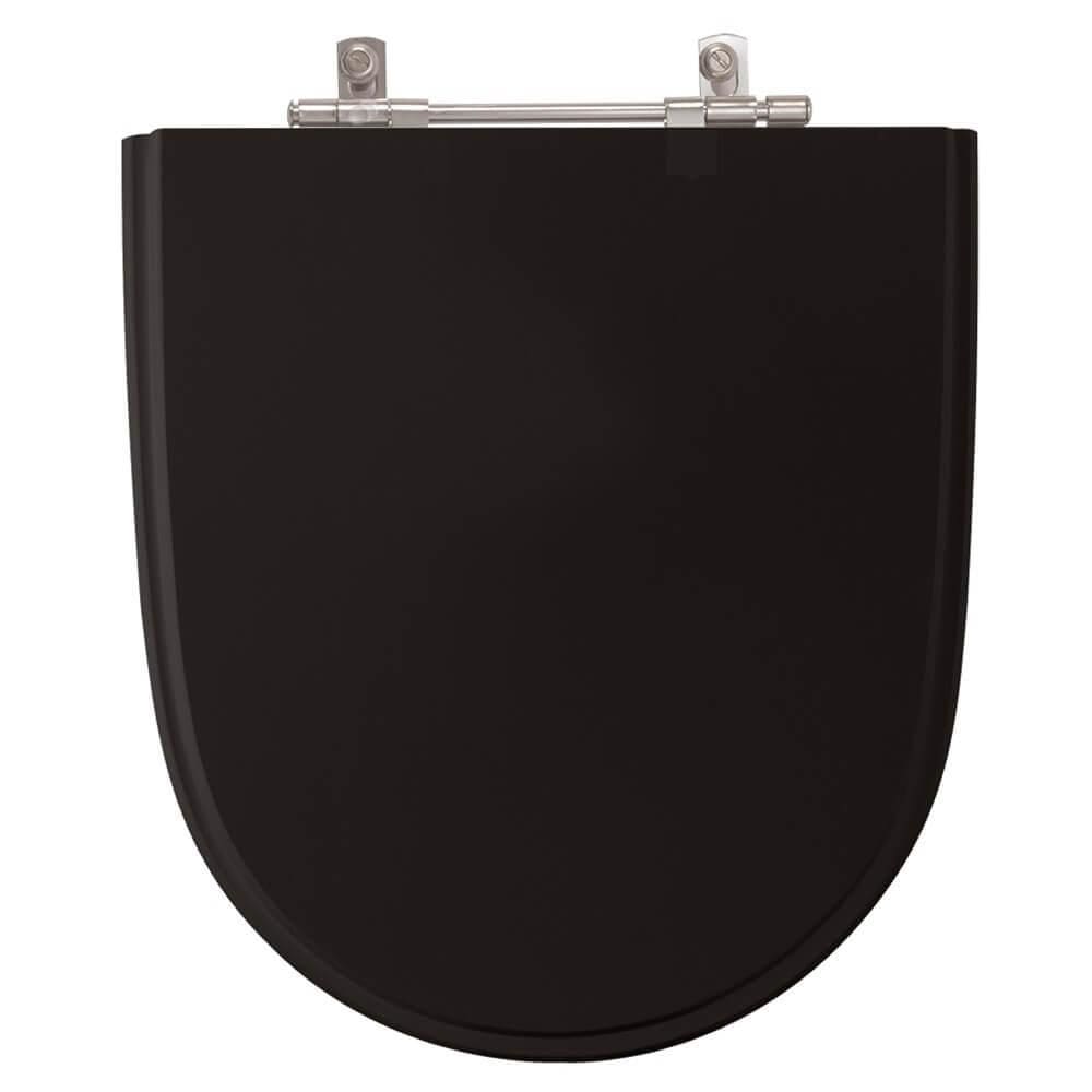 Assento Sanitario Poliester Mondiale Preto para vaso Celite