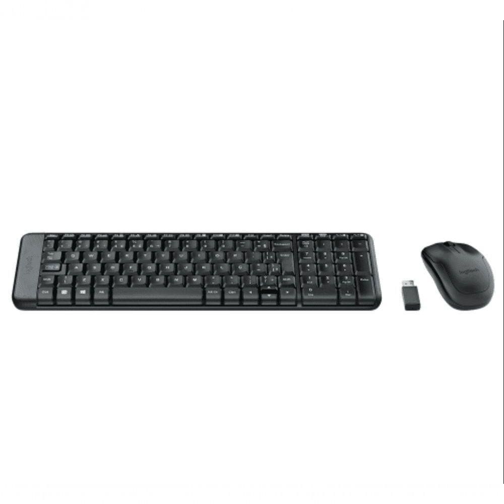Combo Teclado E Mouse Logitech Sem Fio Mk220 - 920-004431 Preto