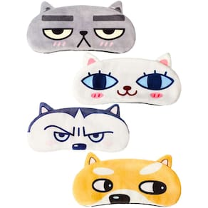 Máscara para dormir Geyoga Funny Animal Sleep Máscara de olhos 4 peças