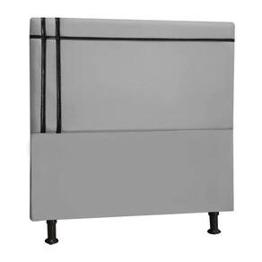 Cabeceira Royal 160cm Linho Fita Preta Shop Das Cabeceiras Grafite