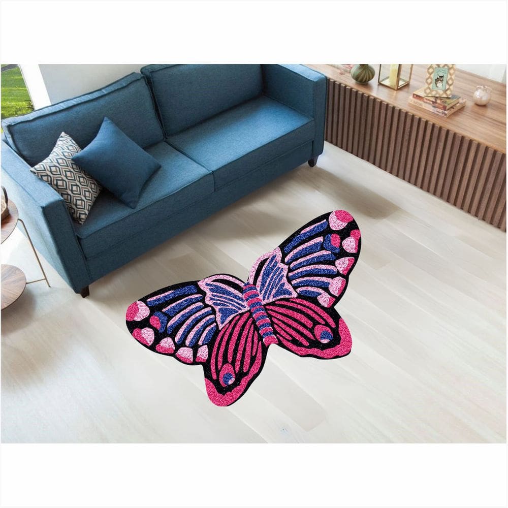 Tapete Capacho Vinil Insecta Borboleta No formato 1,00X60 cm