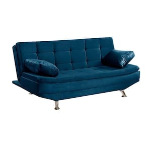 Sofá Cama Valencia 3 Lugares Reclinável Azul Speciale Home Azul