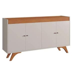 Buffet Madrid 4 Portas Mavaular Off White Naturalle