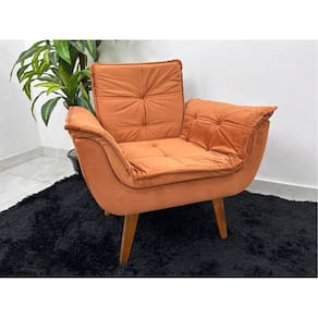 Poltrona Decorativa Opala– Terracota Veludão