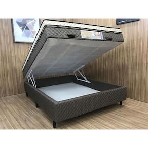 Cama box Baú com Colchão Golden Light Casal – 138x188x62
