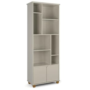 Livreiro Taurus Sala Escritório Com 2 Portas E Nichos Off White Off White