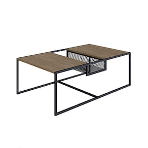 Mesa De Centro York 100cm Estrutura Preto Fosco - Hanover